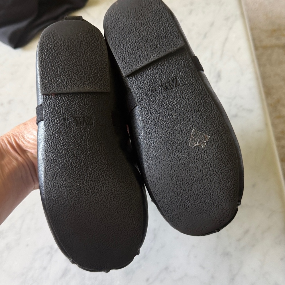 ZARA Black Girls Mary Jane Ballet Flats with Bow size 28 (us 11) - Picture 5 of 5